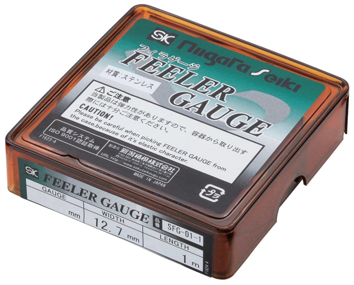 新潟精機 SK 日本製 フィラーゲージ(唐鋤まゲージ) ステンレス鋼製 0.005mm×1m SFG-005-1