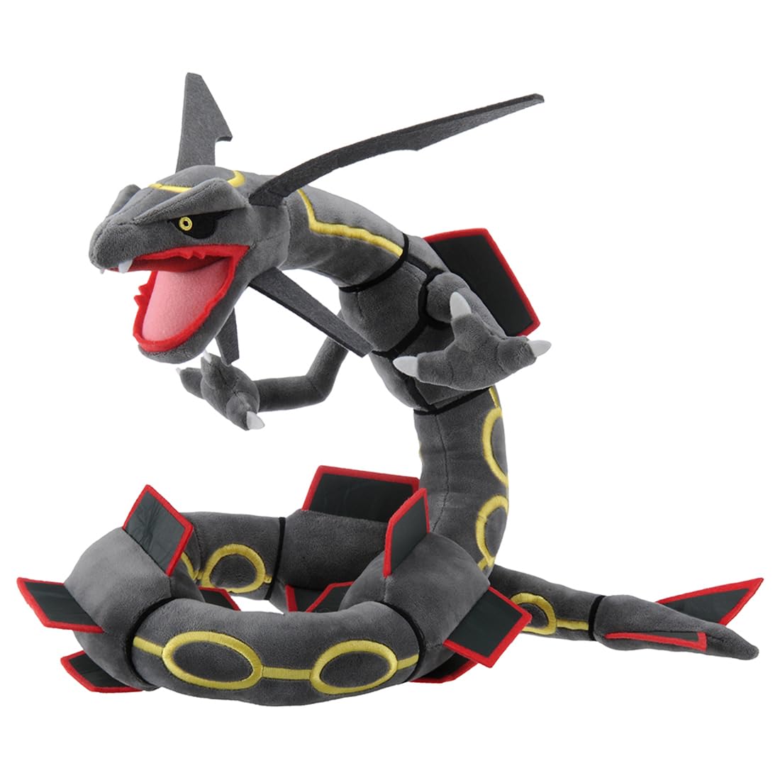 衣嚢異類異形 ポケモンぬいぐるみ 真っ黒いレックウザ