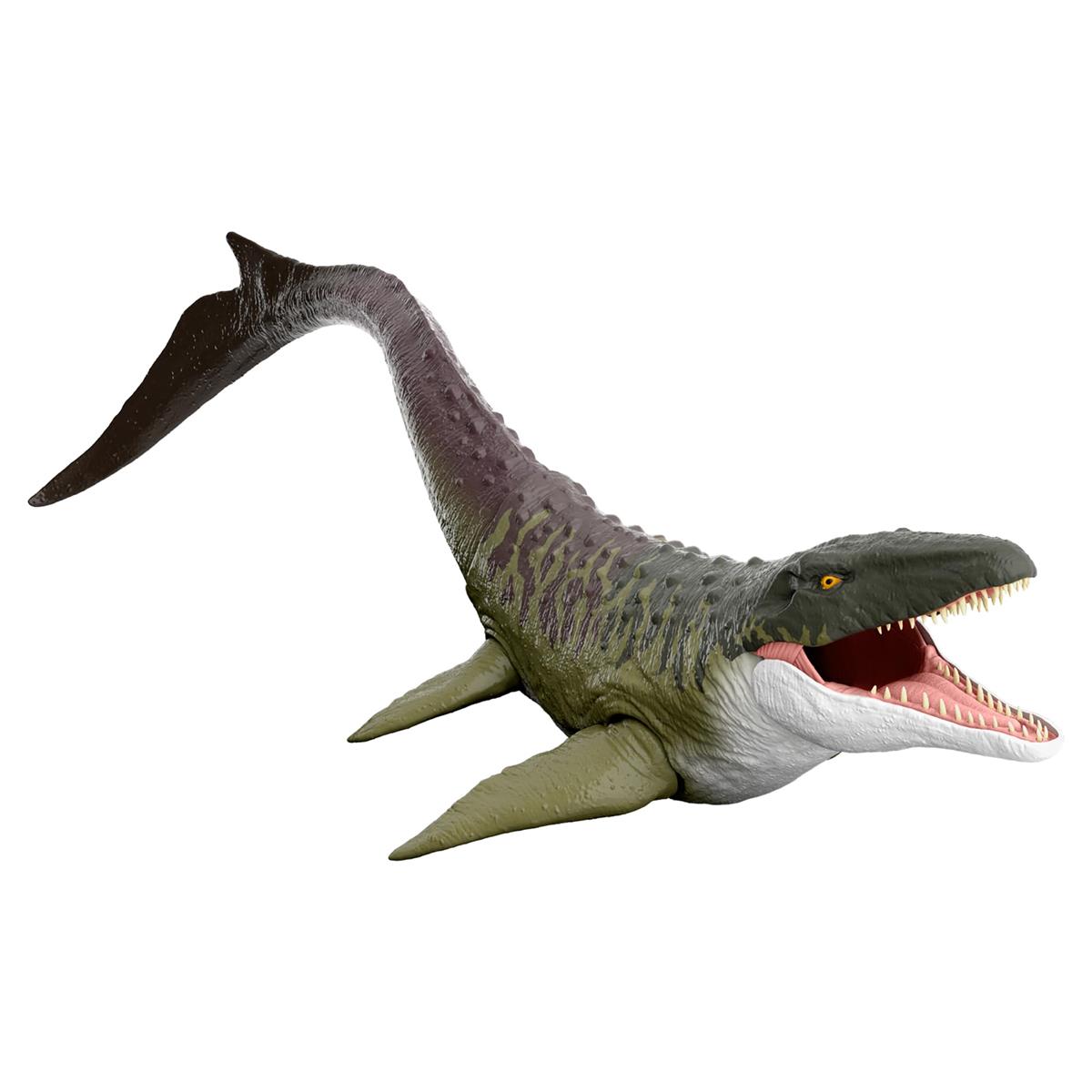 マテル ジュラシックワールド(JURASSIC WORLD) 百貨店ビッグ！モササウルス 小わっぱ向け図形 恐竜 手あそび 動く 馬鹿でかい 全長:約93糎 4歳から 緑であること JGB51