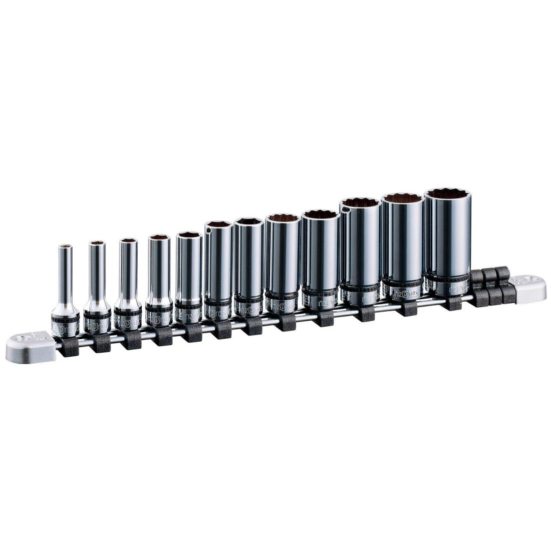 京都機械工具(KTC) ネプロス 9.5粍 (3/8in) ディープソケット 仕かける 12個組 NTB3L12XA 花・ガーデン・DIY-ソケットレンチ用ソケット-締付工具