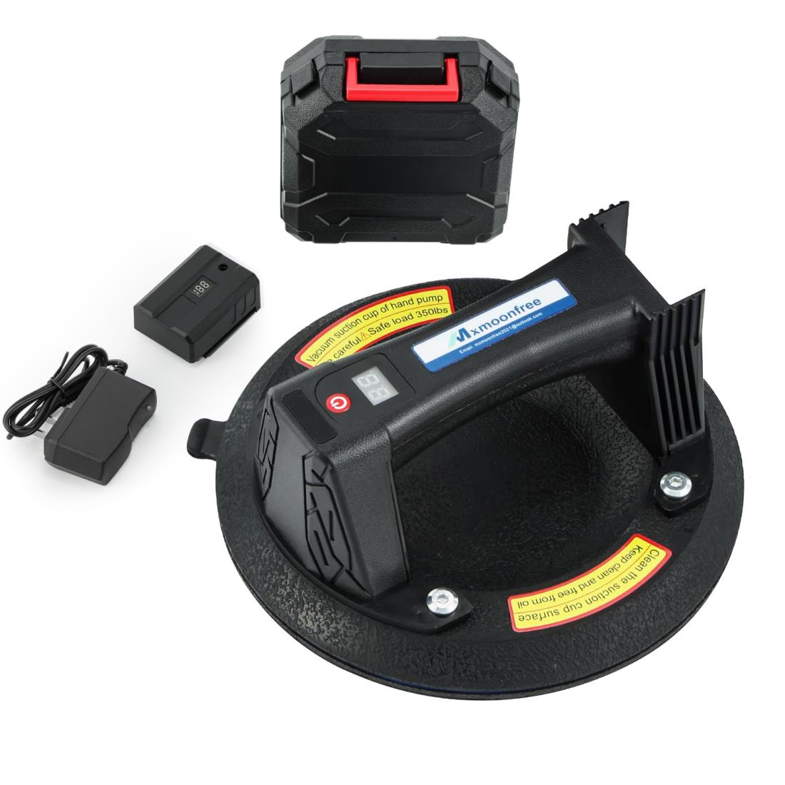 EnergyPower ポータブル電動バキュームリフター USB Type-C充電式 デジタル圧力表示 真空吸着式搬送器具 ハンディ 真空リフター 電動サクションカップ 電動式吸盤 大口径 タイル・ガラス・家