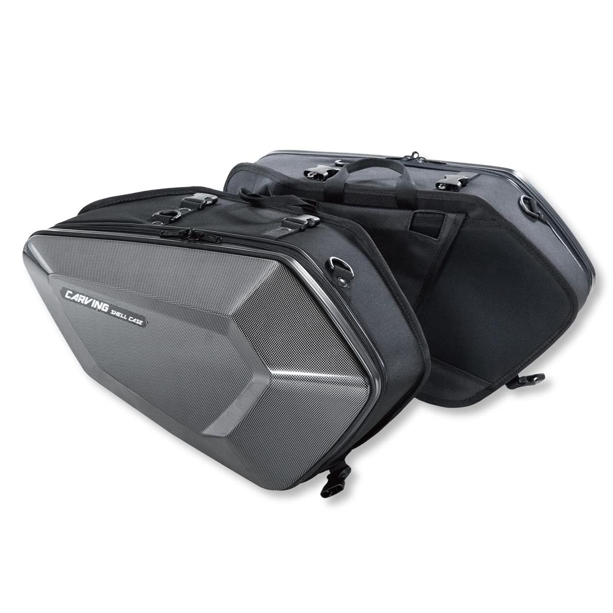 タナックス(TANAX) MOTOFIZZ サイドバッグ オートバイ カービングシェルケース カーボン柄 片側16L MFK-272
