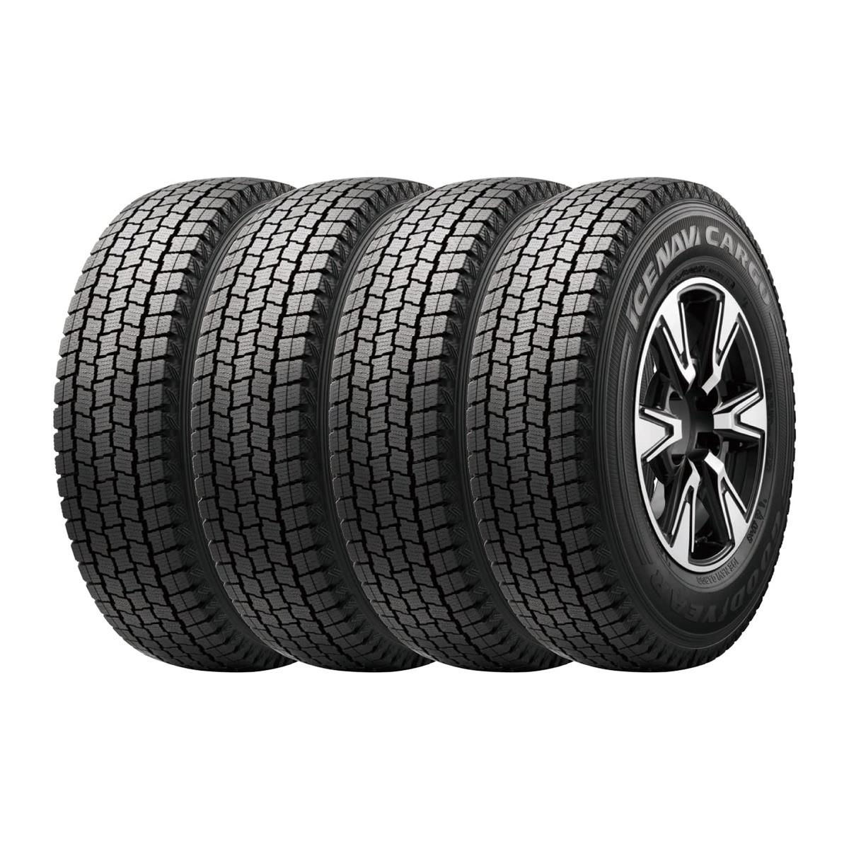 グッドイヤー(GOODYEAR) スタッドレス VAN 145/80R12 80/78N ICE NAVI CARGO タイヤのみ・ホイールなし 4本セット 10A09800｜kai-shop 店