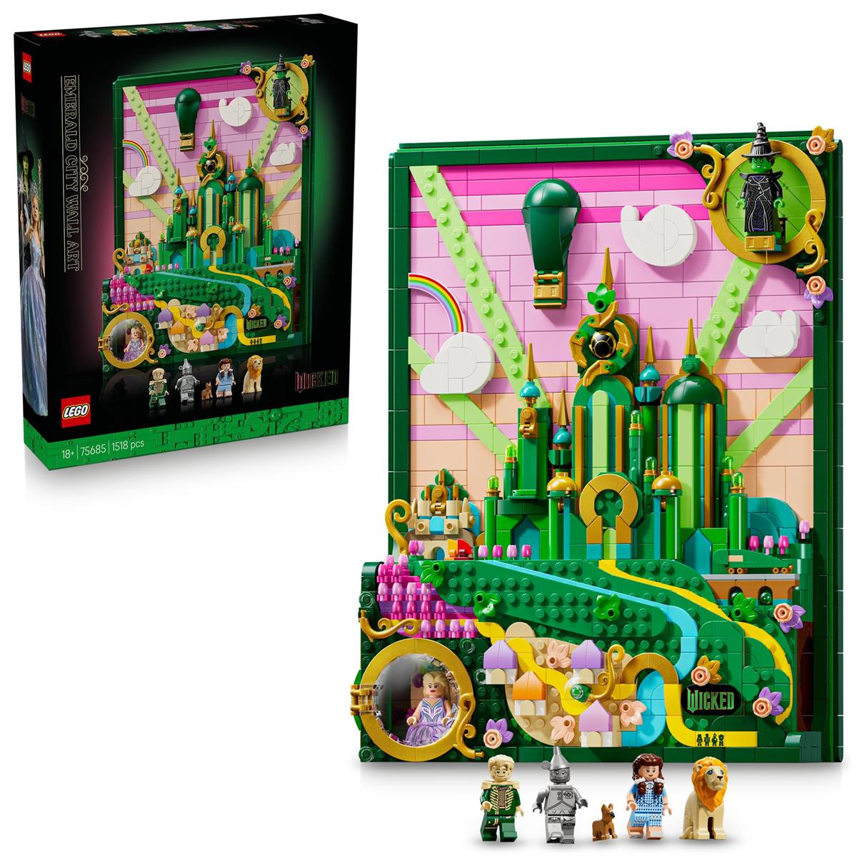 レゴ(LEGO) ウィキッド ウォールアート：エメラルドシティ おもちゃ 玩具 誕生日 プレゼント ブロック 男性 女性 ごっこ遊び おままごと お人形 ドール 75685