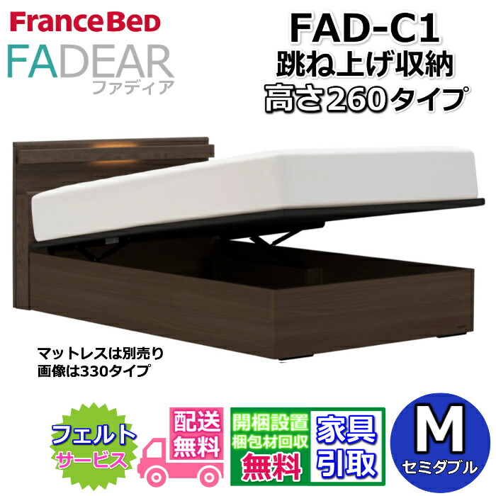 フランスベッド ファディア FAD-C1 虚蝉ダブル【開梱精神的な統合据え付ける無料】260 TS手合い 踊躍上がり寝台FADEAR「堅苦しさ共同作業者見せびらかすバス発着場」のみ取扱い商いもの