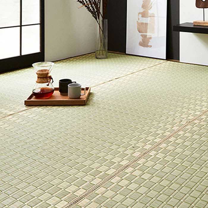 【沖縄・離島配送不可】【代引不可】い草 敷物 カーペット グリーン イ草ラグ 本間8畳 約382×382cm 純国産 日本製 掛川織 花ござ 青森ヒバ加工 モダン IKEHIKO 4412718 33,797円