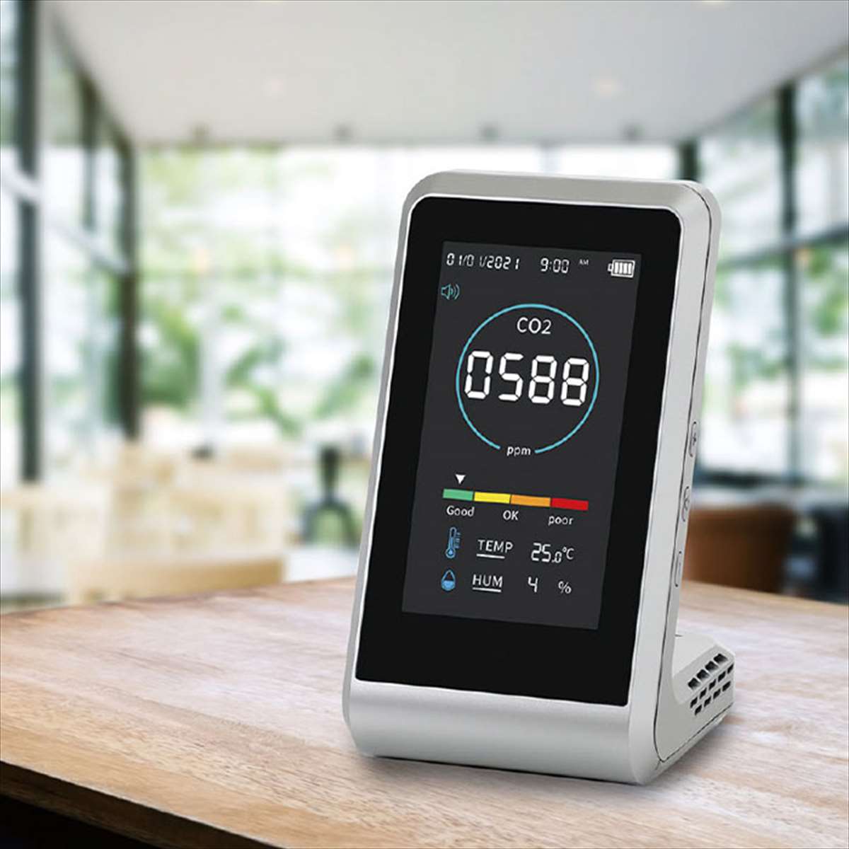 楽天市場】大型CO2モニター HJ-CO2-LED75 換気対策 温湿度も表示