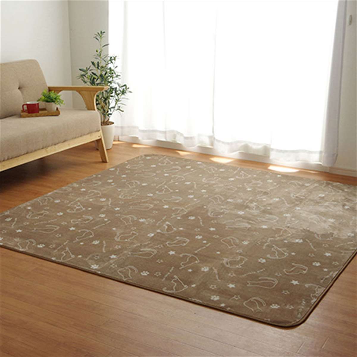 北海道 沖縄 離島送届ける不可 代わり引不可 座具 絨毯 ねこ にゃんにゃん カーペット 銅色 2畳 ざっと185 185cm 熱いカーペット照応 洗える 研ぐ可 にゃんにゃん格幅 ねこ柄 キャット柄 Cat 四つ脚 Ikehiko Fashionwhirled Com