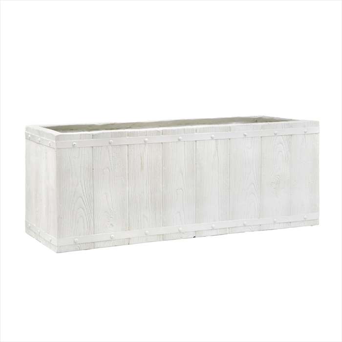 【北海道・沖縄・離島配送不可】【代引不可】FARBOR ファーバー 木調FRPプランター 幅80 長角 ホワイト 住まいスタイル E002-RE800WHT 9,087円