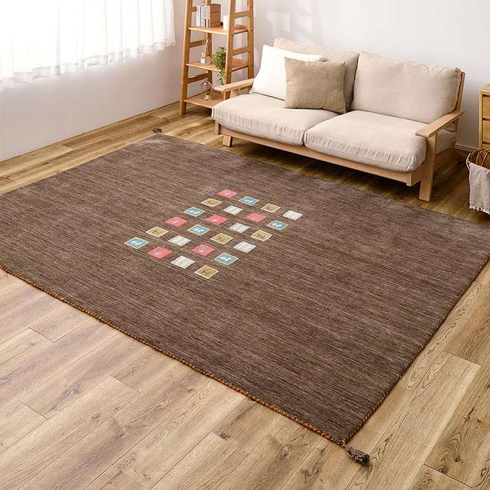 【北海道・沖縄・離島配送不可】【代引不可】ギャッベ ラグ GABBEH TX 約190×240cm ブラウン インテリア 新生活 HAGIHARA 270104017