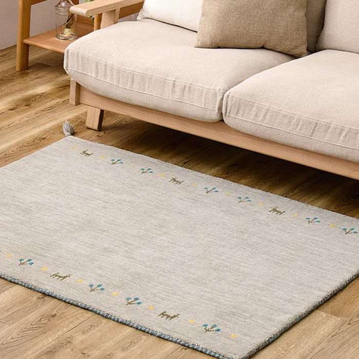 【北海道・沖縄・離島配送不可】【代引不可】ギャッベ ラグ GABBEH TX 約130×190cm グレー インテリア 新生活 HAGIHARA 270104025