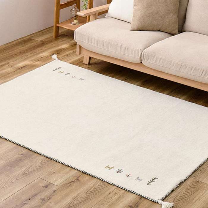 【北海道・沖縄・離島配送不可】【代引不可】ギャッベ ラグ GABBEH TX 約190×240cm ホワイト インテリア 新生活 HAGIHARA 270104037