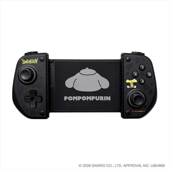 スマホアクセサリ用スマホ用モバイルゲームパッド サンリオキャラクターズ ポムポムプリン アローン ALG-MOGPADSPU