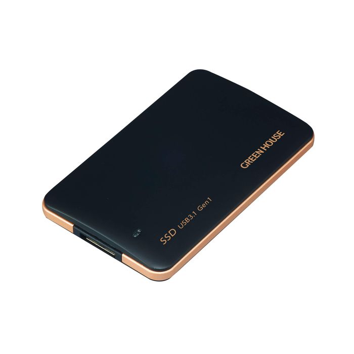 【沖縄・離島配送不可】外付けSSD 120GB USB3.1 Gen1対応 高速転送 小型 軽量 名刺サイズ バスパワー専用タイプ コンパクト 持ち運び 便利 グリーンハウス GH-SSDU3B120 8,160円