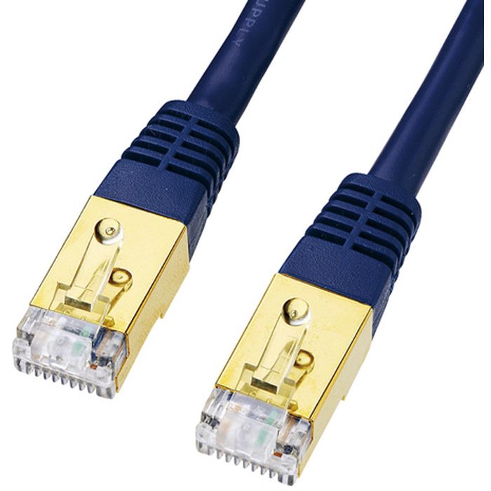 【沖縄・離島送りとどける不可】【代引不可】次世代10GBASE物のみごとに相応う 響動めきに揺るぎない最強ローカルエリアネットワーク有線テレビ 種族7ローカルエリアネットワーク有線テレビ（40m・ネイビーブルー） サンワサプライ KB-T7-40NVN