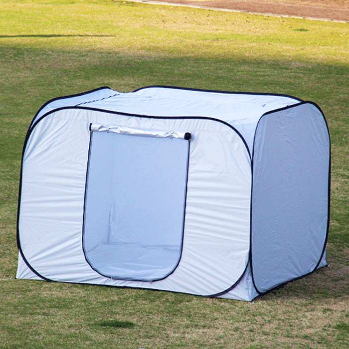 【沖縄・離島配送不可】ポップアップ式避難用プライベートテント 室内テント アウトドアテント 収納バッグ付き Land Field LF-PST011-GY｜補聴器専門店　快聴生活