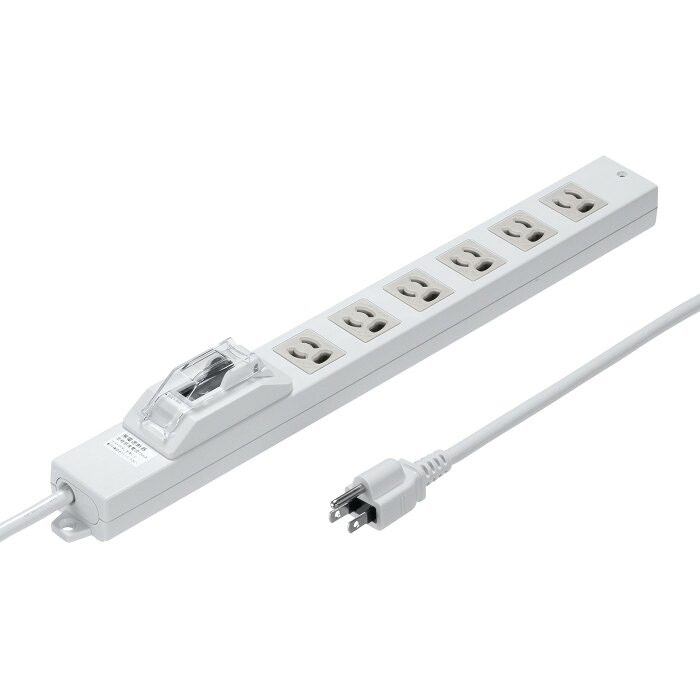 【沖縄・離島配送不可】【代引不可】漏電ブレーカータップ 3P 6個口 1m 電化製品 サンワサプライ TAP-BR36LN-1 11,281円
