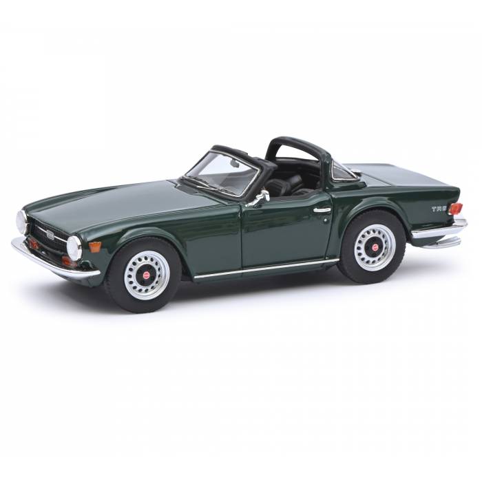 【沖縄・離島送りとどける不可】シュコー 1/43 トライアンフ TR6 ブリティッシュレーシンググリーン オープンサリートップ 450913000 車-乗り物のおもちゃ