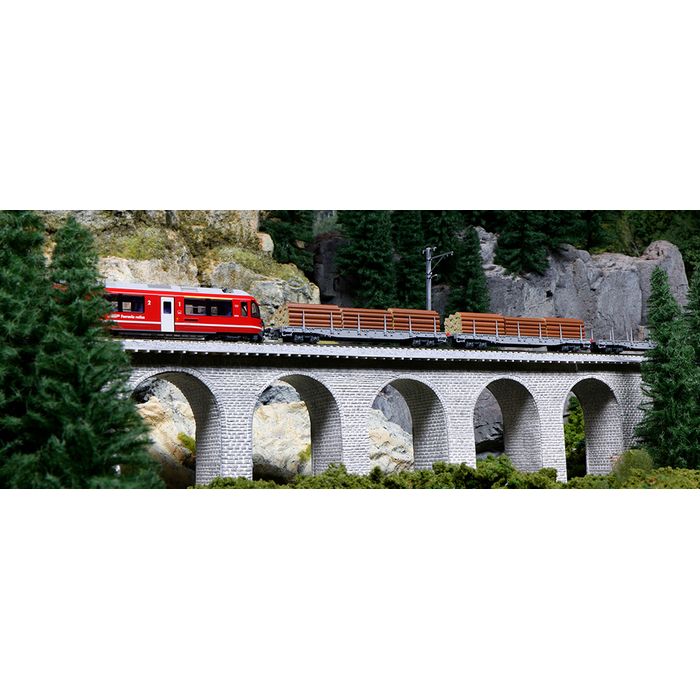 楽天市場】レーティッシュ鉄道 長物車 R-w（丸太積載） 4両セット