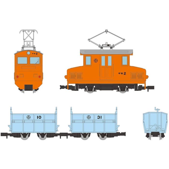 鉄道コレクション 鉄コレ ナローゲージ80 赤坂鉱山 鉱石輸送列車 デキ1･ホ1 3両セット 鉄道模型 電気機関車 TOMYTEC トミーテック 4543736327523