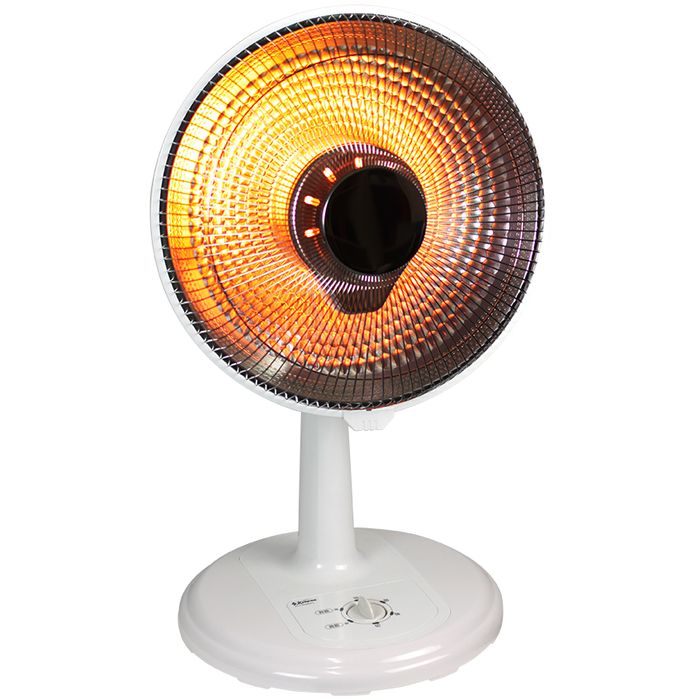 【沖縄・離島配送不可】パラボラ型 カーボンヒーター 首振り 800W ホワイト エスケイジャパン SKJ-BL81CC(W)