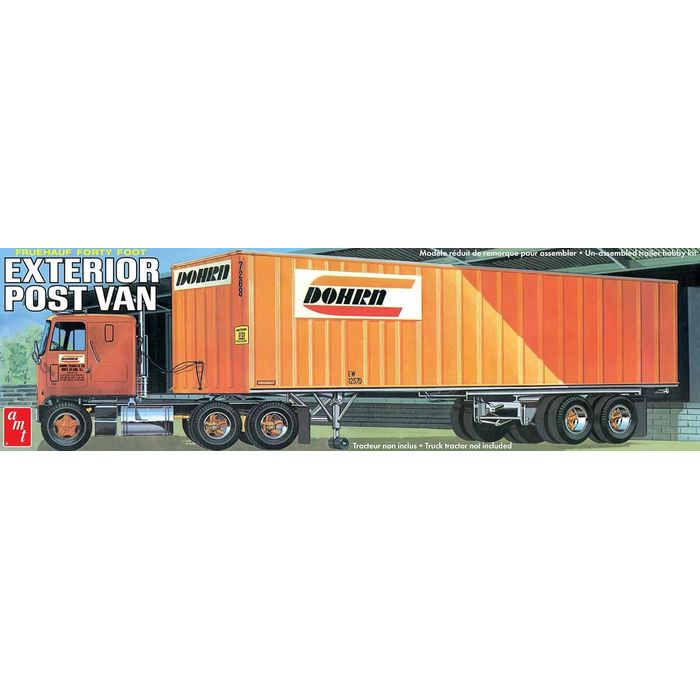 【沖縄・離島配送不可】AMT 1/25 フルハーフ 40フィート エクステリア ポスト バントレーラー プラッツ AMT1357