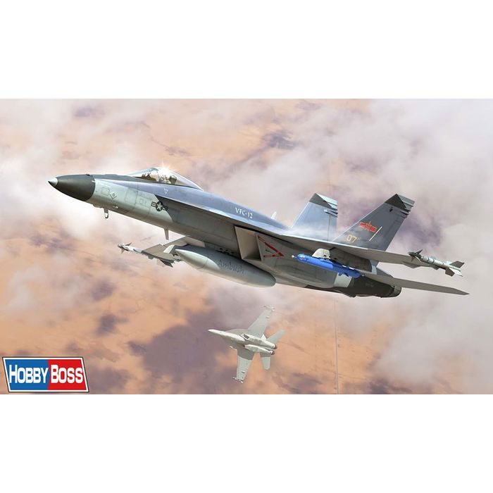 【沖縄・離島配送不可】HOBBY BOSS 1/48 F/A-18E スーパーホーネットVFC-12 童友社 85818