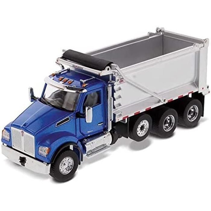 【沖縄・離島配送不可】DIECAST MASTERS 1/50 ケンワース T880 SF OX Stampede ダンプトラック ブルーキャブ/シルバーボディ 国際貿易 71078｜補聴器専門店　快聴生活