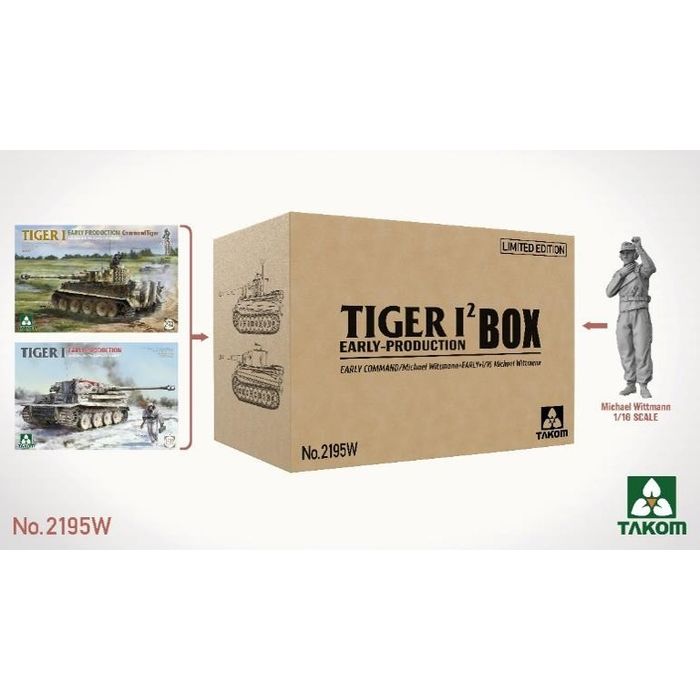 【沖縄・離島配送不可】1/35 タイガー1 初期型(2) ボックス (TKO2195 + TKO2196 + TKO1024 1/16 ミハエル・ヴィットマン パンツァー・フォー！) 限定版 ビーバーコーポレーション TKO2195 11,796円