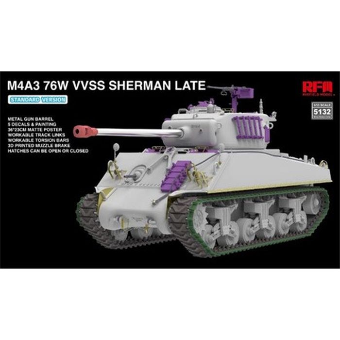 【沖縄・離島配送不可】1/35 M4A3 シャーマン 76W VVSS 後期型 通常版 ビーバーコーポレーション RFM5132