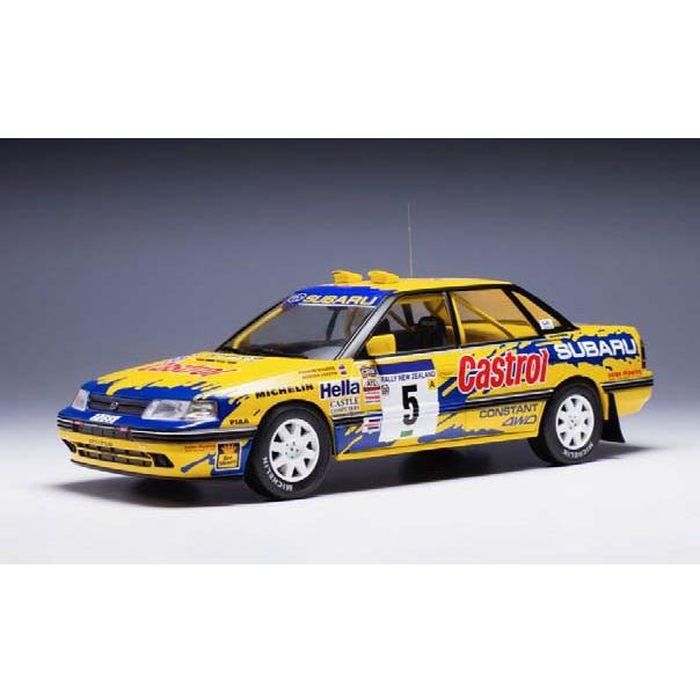 【沖縄・離島配送不可】IXO 1/18 スバル レガシー RS 1992年ニュージーランドラリー ＃5 P. Bourne / R. Freeth 国際貿易 18RMC175