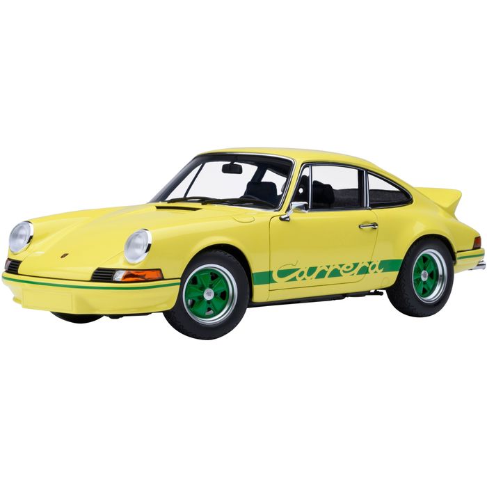 【沖縄・離島配送不可】1/18 ポルシェ 911 カレラ 2.7 RS (ライトイエロー/グリーン･ストライプ) オートアート 78033