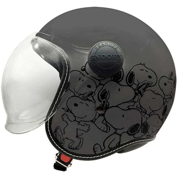 【北海道・沖縄・離島配送不可】【代引不可】SNOOPY ジェットシールドヘルメットブラック グレー アークス SNJ-116