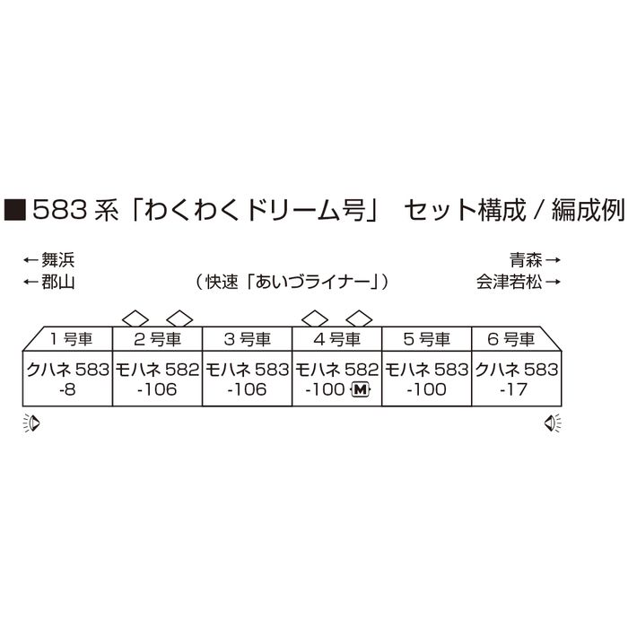 【沖縄・離島配送不可】Nゲージ 583系「わくわくドリーム号」 6両セット 鉄道模型 KATO 10-2111 12,926円