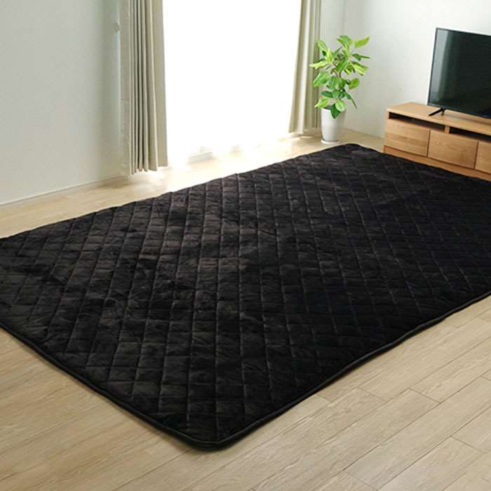【沖縄・離島配送不可】【代引不可】こたつ敷き布団 ラグ 長方形 約220×360cm 超大判 幅広 厚さ30mm フランネル素材 防音 保温 すべり止め インテリア あったか 冬物 ブラウン IKEHIKO 6026209