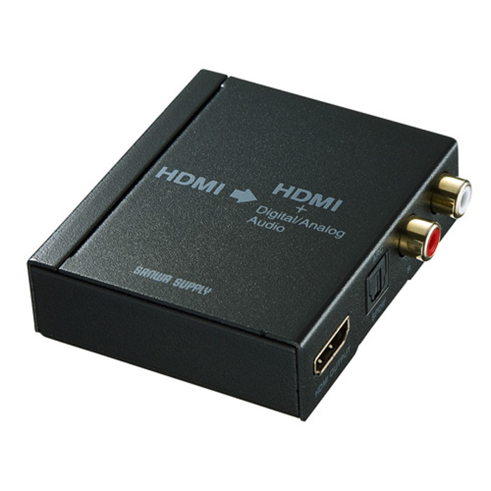 【代引不可】HDMI交通信号オーディオ引きはなす器 光デジタル・アナログ相応う HDMI設備の小間絵と音吐を引きはなすできる 4K相応う サンワサプライ VGA-CVHD5