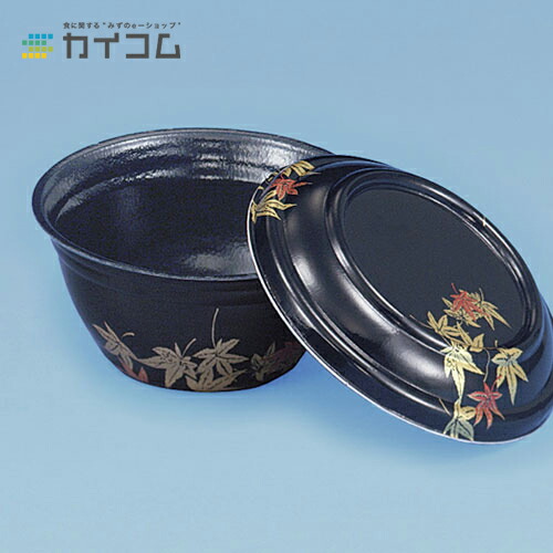 【丼容器・弁当箱】D-6(もみじ内黒)本体 サイズ : 124φ×58mm 入数 : 1000 業務用 店舗用 プロ用 使い捨て 使い捨て容器 使い捨て食器 持ち帰り 容器 テイクアウト デリバリー ケータリング 屋台 イベント お祭り 飲食店 レストラン カフェ お弁当箱 弁当箱 どんぶり 丼もの