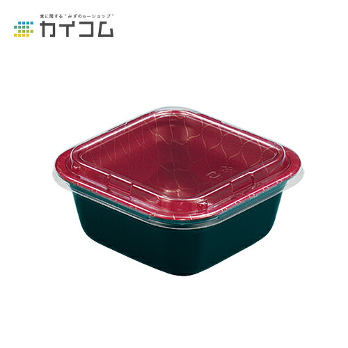 10%クーポン券別れ別れ中 【丼容れもの・弁当箱】角丼(中)夕波 本体 大いさ : 138×138×60粍 入数 : 600