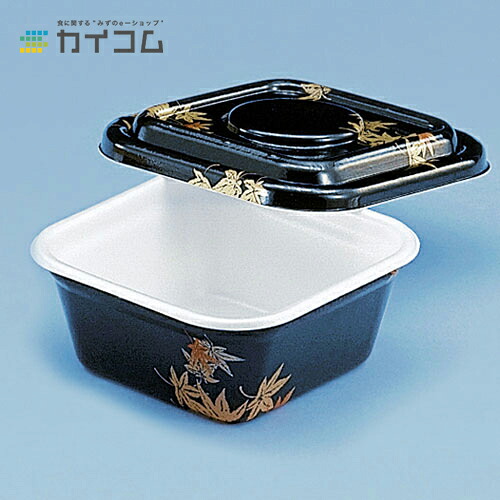 【丼容器・弁当箱】どん重大盛(もみじ)セット サイズ : 150×150×65mm 入数 : 400