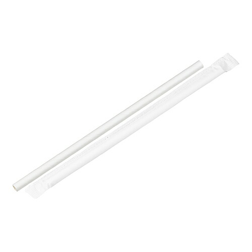 紙ストレートストロー(白)紙完封φ5.5&times;150mm サイズ : φ5.5&times;150mm 入数 : 6000｜業務用容器カイコム　店