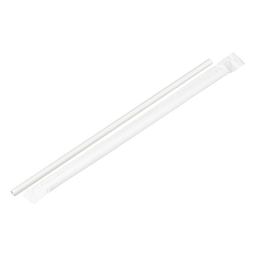紙ストレートストロー(白)紙完封φ5.5×180mm サイズ : φ5.5×180mm 入数 : 6000