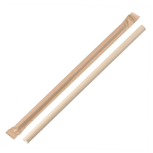 紙ストレートストロー紙完封(ALL KRAFT)φ8x210mm サイズ : φ8x210mm 入数 : 4800
