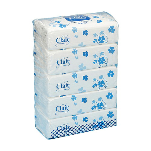 クレール ペーパータオル (中判)  大いさ : 210×225粍 入数 : 40 日用消耗品-ティッシュ・トイレットペーパー