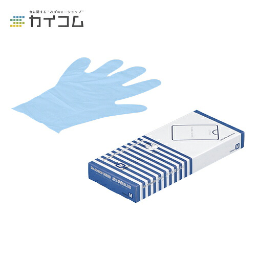 ポリ手袋 BLUE N300 (M) サイズ : M 入数 : 6000｜業務用容器カイコム　店