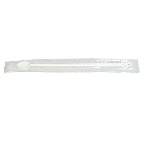 マドラースプーン#130(A)白 単袋入り サイズ : 130mm 入数 : 10000｜業務用容器カイコム　店