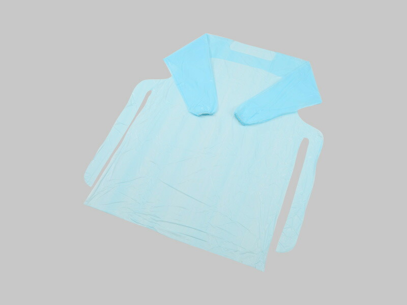 [在庫限り終売]ポリエプロン袖付（ゴム袖タイプ） サイズ : 1150×850mm 入数 : 240