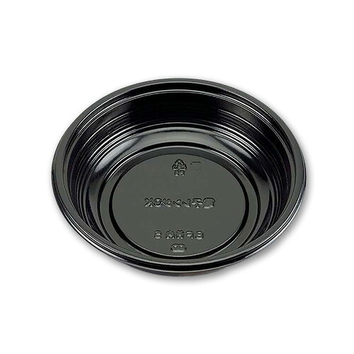 BF丼内5 黒つづみ本体 大いさ : φ177×45粍 入数 : 600 使い捨て食器-使い捨て弁当箱-食器・カトラリー・グラス