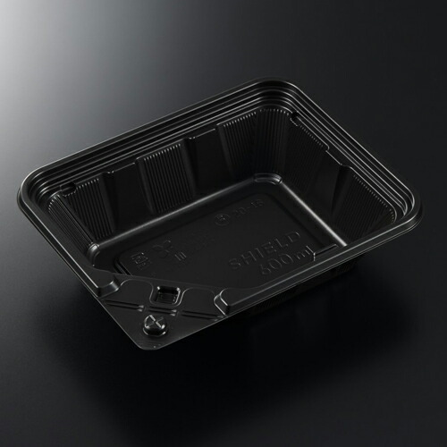 BCT遮蔽物 20-16 BK 身 大いさ : 195×160×52粍 入数 : 800 キッチン用品・食器・調理器具-使い捨て食器-使い捨て弁当箱