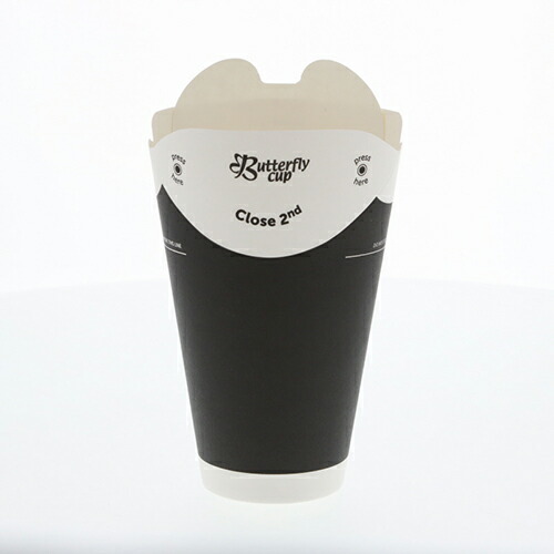 HEIKO バタフライカップ 12オンス (375ml) 800個入り 107mm口径 使い捨て 紙コップ ホット シングル ブラック サイズ :口径107×底径56×高139mm(375ml) 入数 : 800 テイクアウト ドリンク カフェ 使い捨て イベント 紙コップ 紙カップ 業務用 キッチンカー