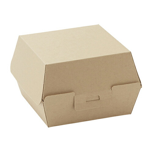 HEIKO ネオクラフト バーガーボックス L 160箱入り 食品容器 サイズ :天面135×135/底面115×115/高90mm 入数 : 160 ランチボックス ランチBOX ランチケース 弁当箱 使い捨て 業務用 デリバリー レジャー 紙 テイクアウト お持ち帰り イベント キッチンカー